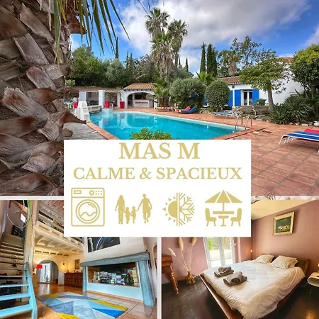 Mas M - D'exception - Piscine - Jeux Enfants - Bbq - Plancha - Cheminee - Calme - 5 - Sudsejourconciergerie Villa Perpignan