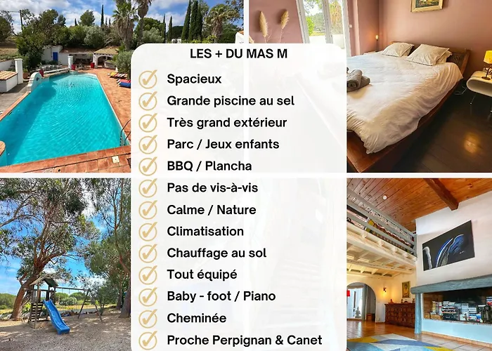 Mas M - D'exception - Piscine - Jeux Enfants - Bbq - Plancha - Cheminee - Calme - 5 - Sudsejourconciergerie Perpinhã